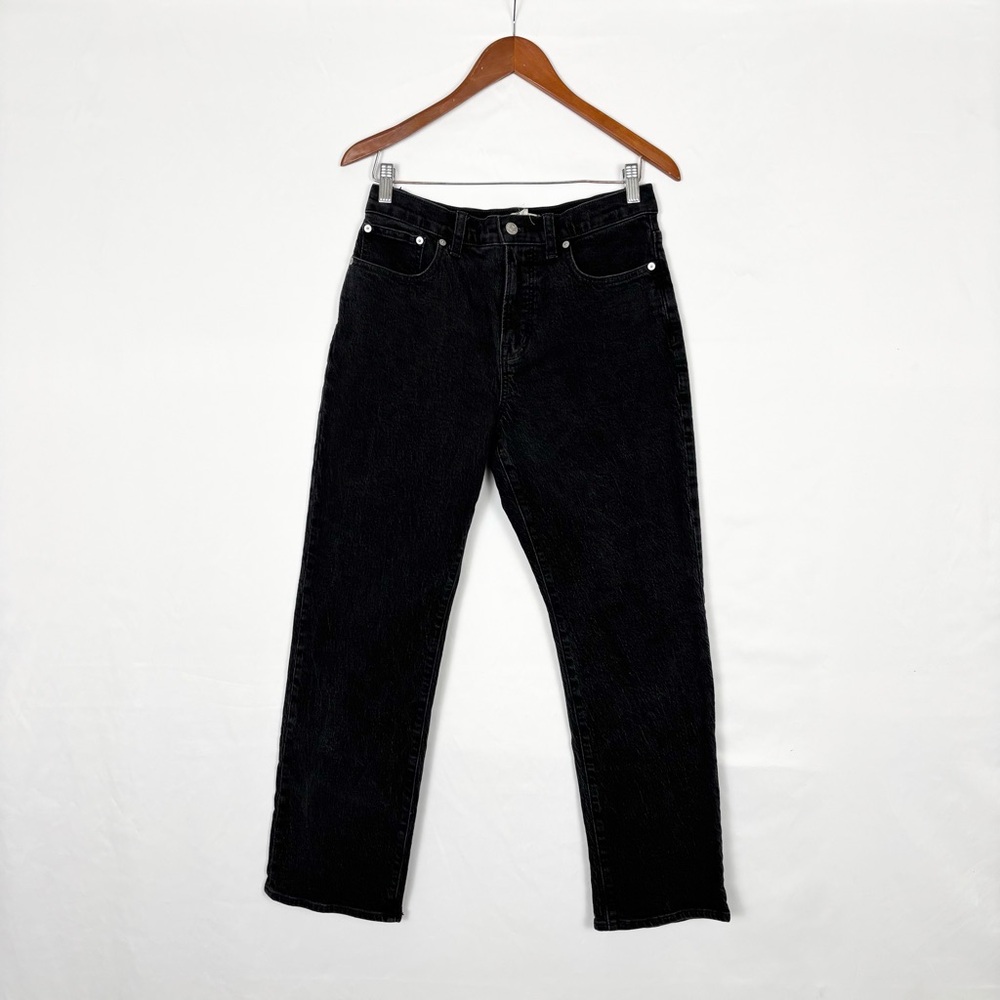 Madewell Petite 90s Straight Jeans, Black, 29P